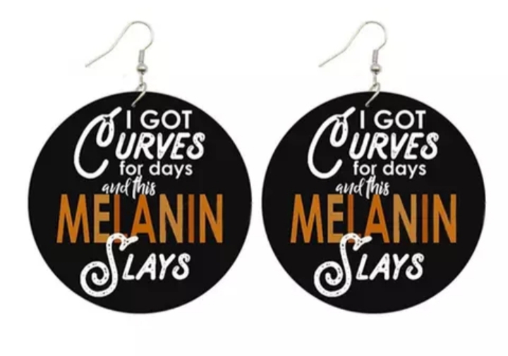 'This melanin slays' earrings