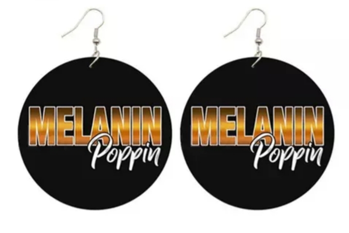 Melanin poppin earrings